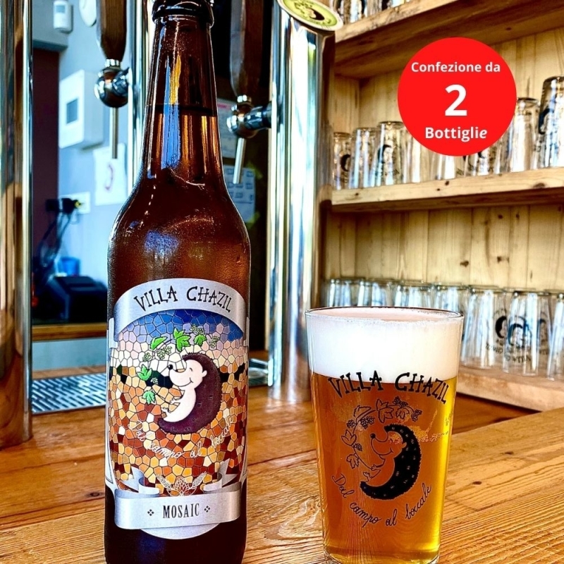 Mosaic Birra artigianale  - 2 Bottiglie - Villa Chazil - Birra Chiara - Bottega del Friuli