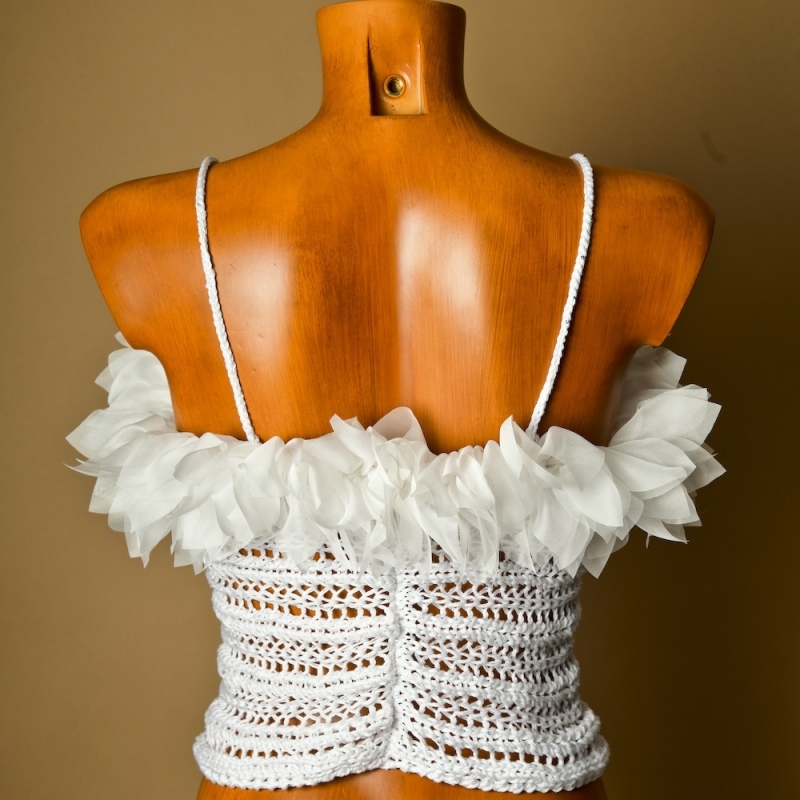 Top da Donna Color Panna - Wool Style  - Sartoria Artigianale - Bottega del Friuli