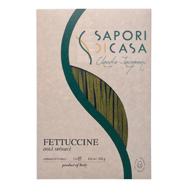 Fettuccine agli spinaci - Sapori di Casa di Claudio Jacoponi - Pasta - Bottega del Friuli