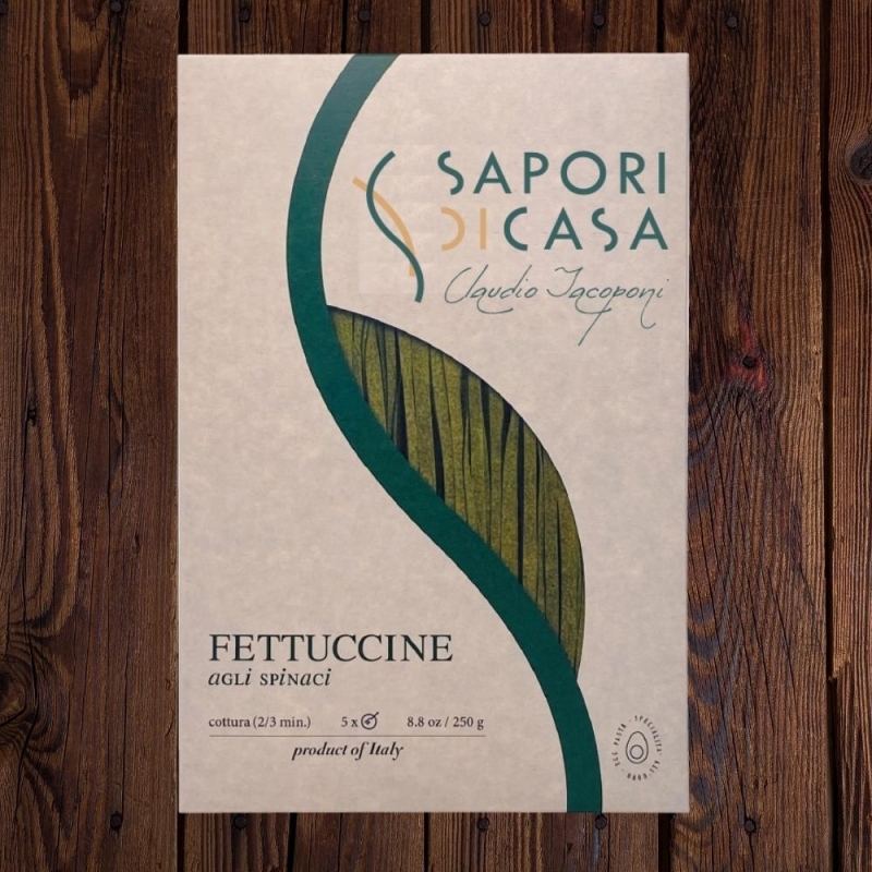 Fettuccine agli spinaci - Sapori di Casa di Claudio Jacoponi - Pasta - Bottega del Friuli