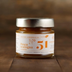 Chutney di Pesche, Scalogno e Mandorle - 2 vasetti - Invasi dal Gusto