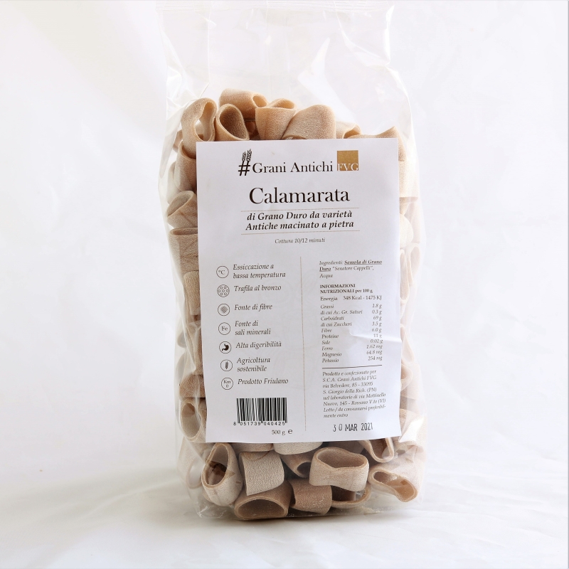 Calamarata di Grani Antichi Friulani - 2 pacchi da 500g - Molino Persello - Pasta - Bottega del Friuli