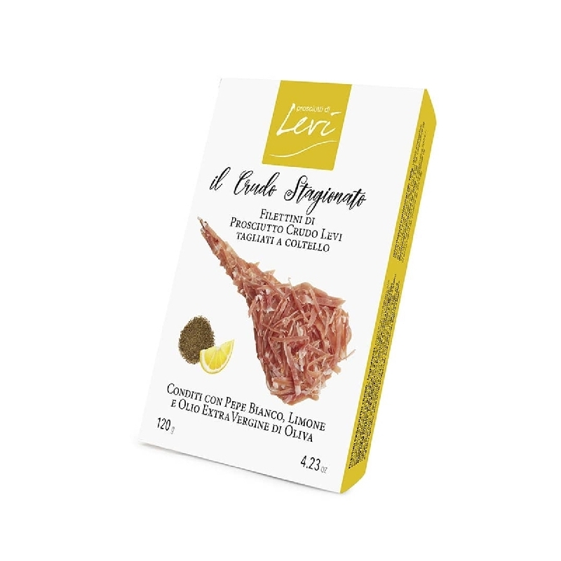 Filettini di Prosciutto Crudo Levi - Gusto Pepe Bianco e Limone - Bottega del Prosciutto - Prosciutto Crudo - Bottega del Friuli