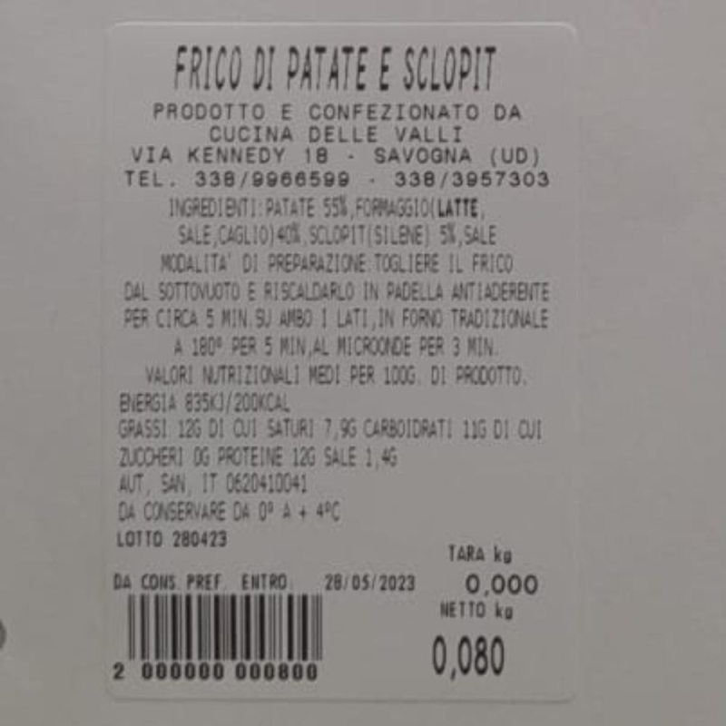Frico - Bottega del Friuli