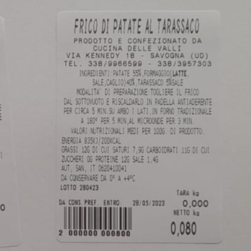 Frico - Bottega del Friuli