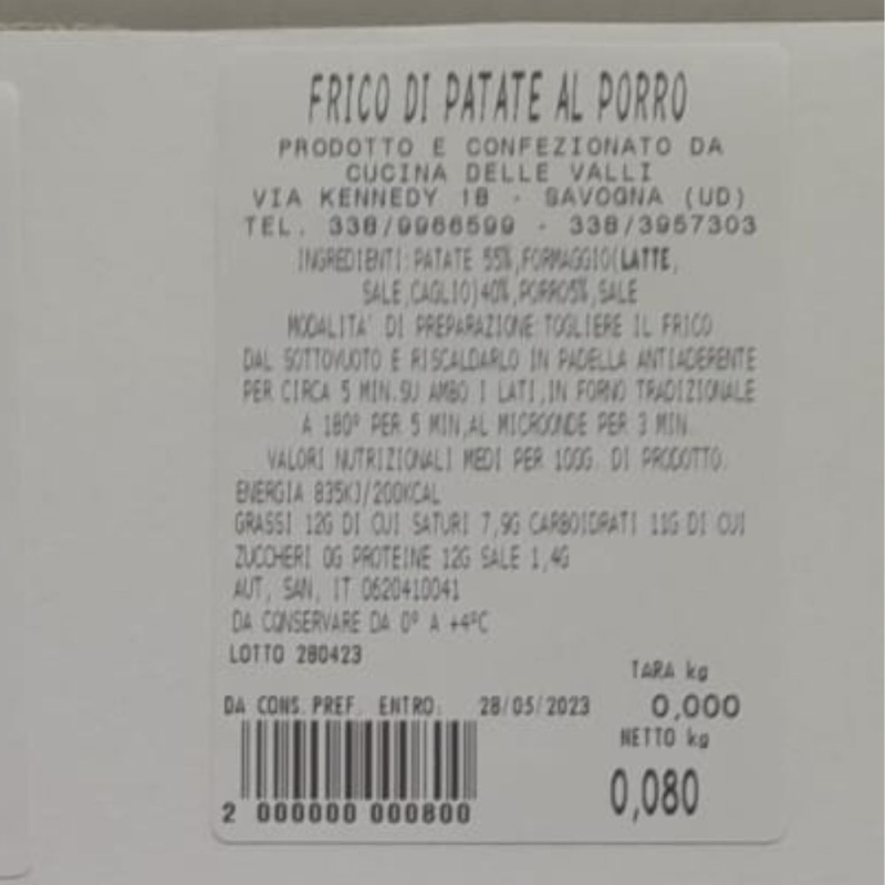 Frico - Bottega del Friuli