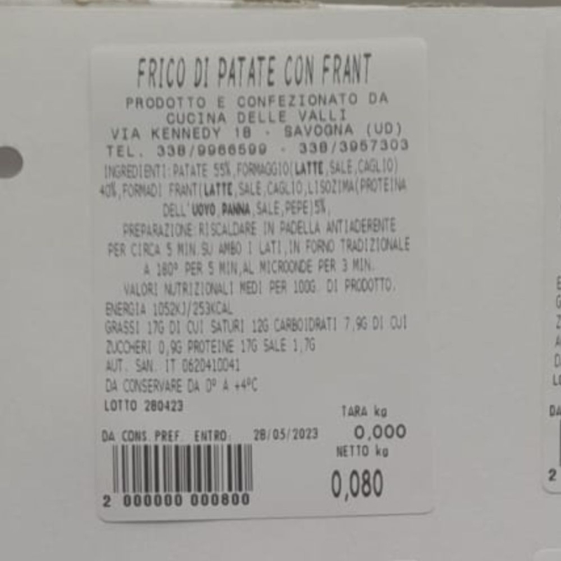Frico - Bottega del Friuli