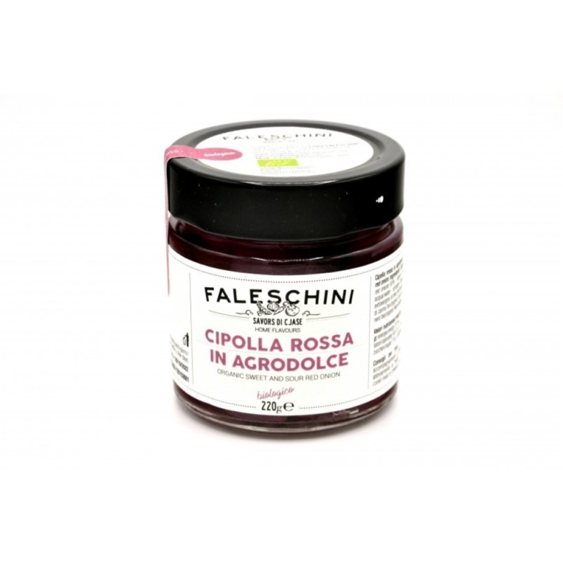 Cipolla rossa in agrodolce con sciroppo d'agave BIO - 2 vasetti - Faleschini - Sughi e Conserve - Bottega del Friuli