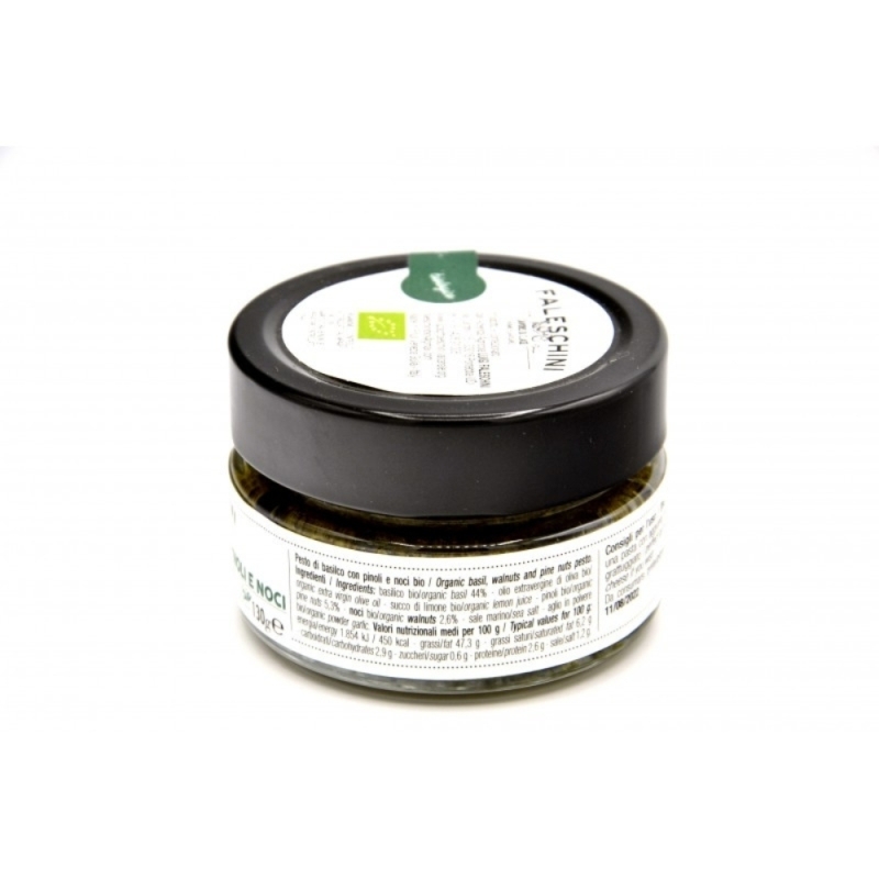 Pesto di basilico con pinoli e noci BIO - 2 vasetti - Faleschini - Sughi e Conserve - Bottega del Friuli