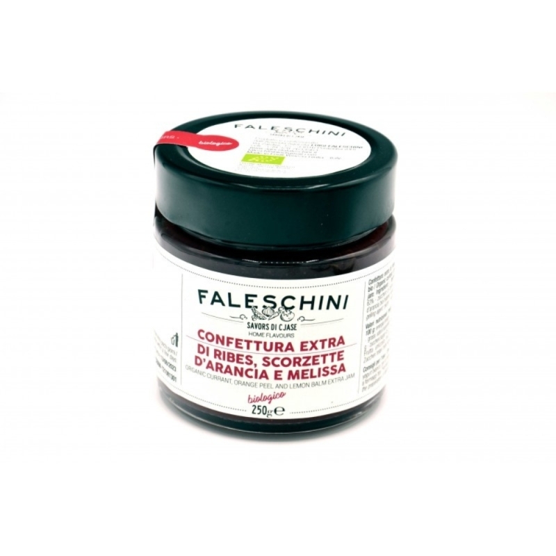 Confettura extra di ribes, scorzette d'arancia e melissa BIO - 2 vasetti - Faleschini - Marmellate, Confetture e Chutney - Bottega del Friuli