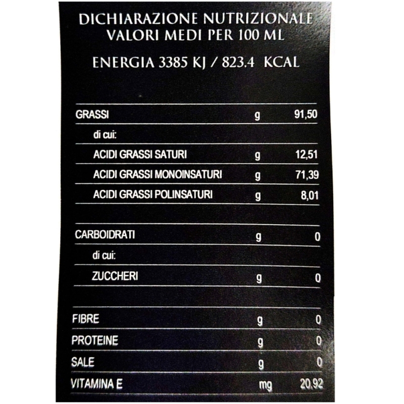 Olio Extravergine di Oliva Monovarietale di Bianchera lt. 0,50 - Olio Venturini - Olio - Bottega del Friuli