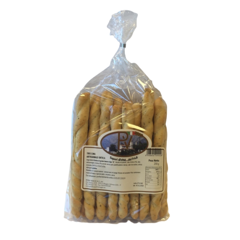 Treccine artigianali ortica - Petris - Centro Dolce Friuli - Grissini e Sfiziosità - Bottega del Friuli