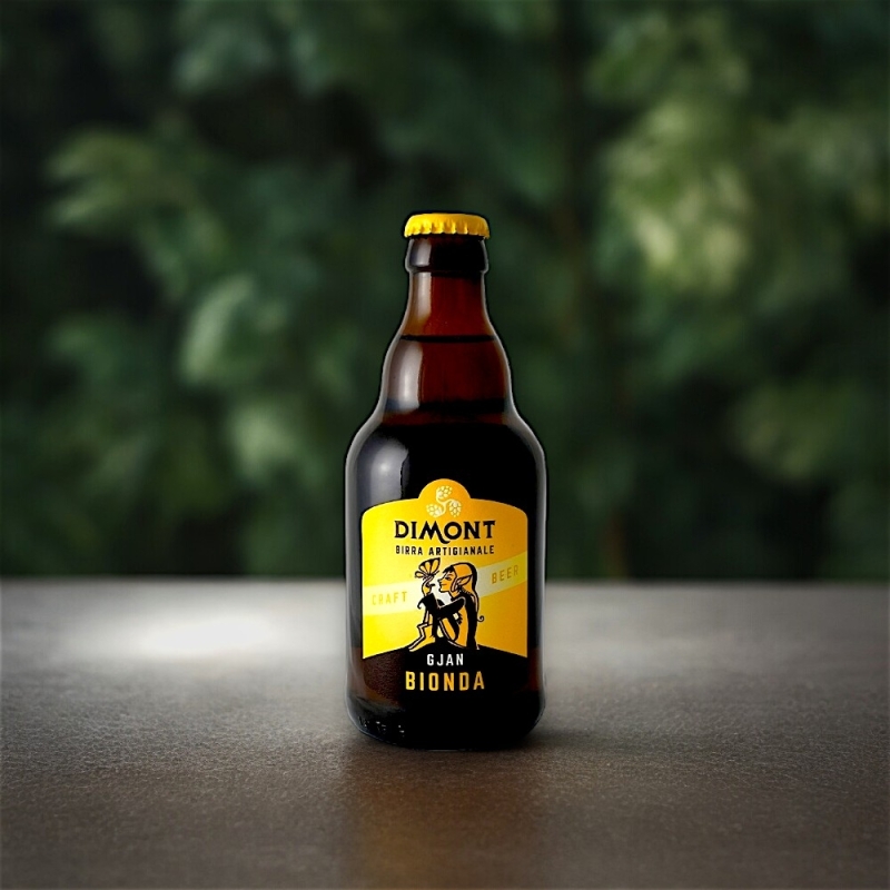 Birra bionda - Gjan - Birrificio artigianale DIMONT - Birra Chiara - Bottega del Friuli