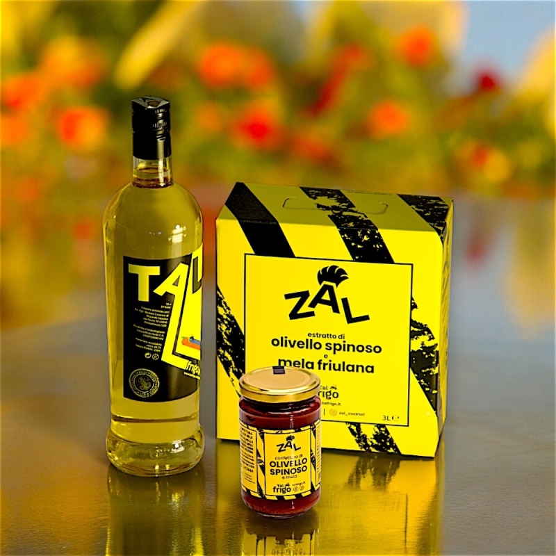 Liquore ginepro e pesca + 1 confettura e 1 succo di mela e olivello spinoso - Talfrigo - Idee Regalo - Bottega del Friuli