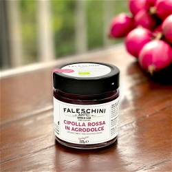Cipolla rossa in agrodolce con sciroppo d'agave BIO - 2 vasetti - Faleschini