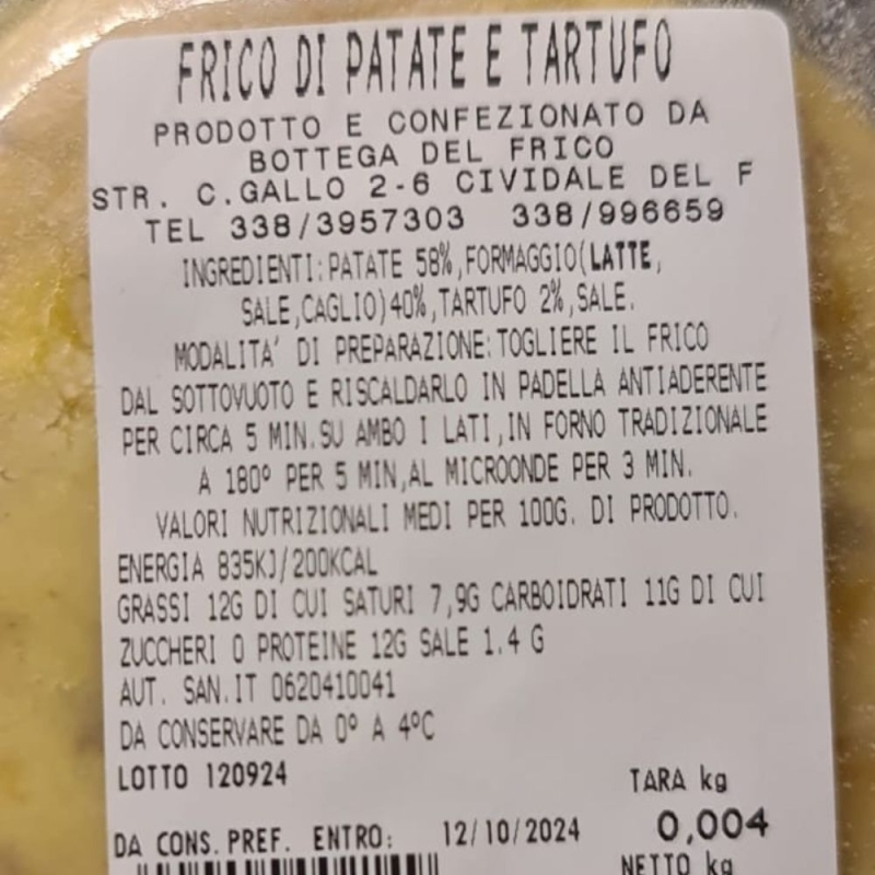 Frico - Bottega del Friuli