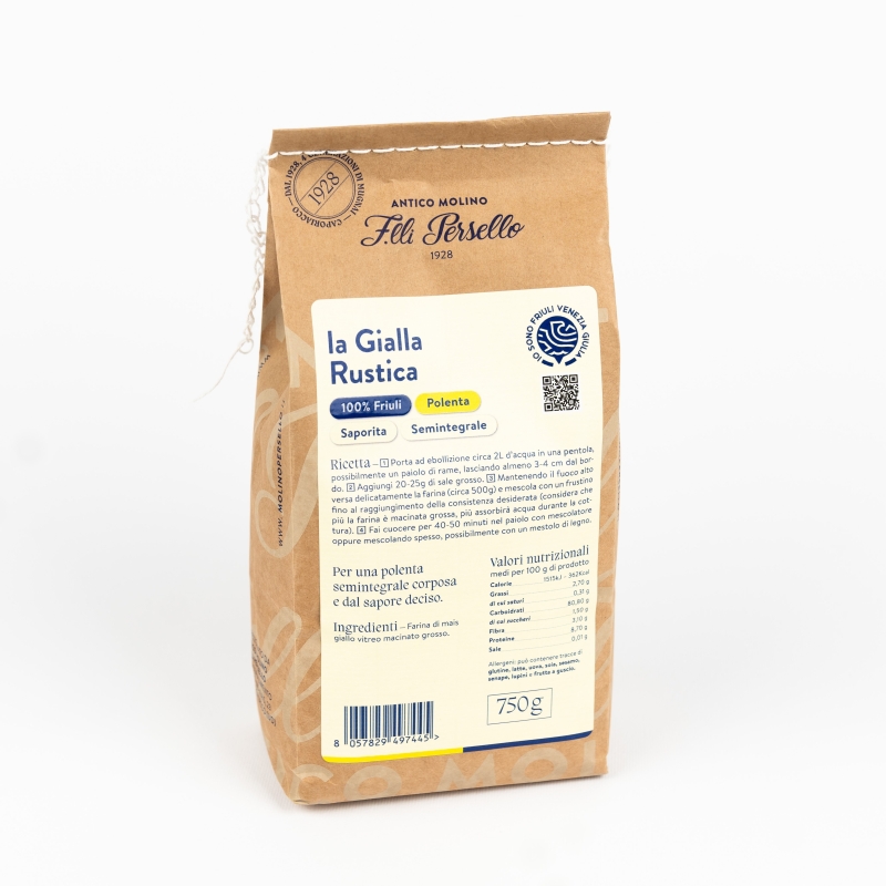 Farina di mais giallo - La Gialla Rustica 2pz da 1kg - Molino Persello - Farine e Cerali - Bottega del Friuli