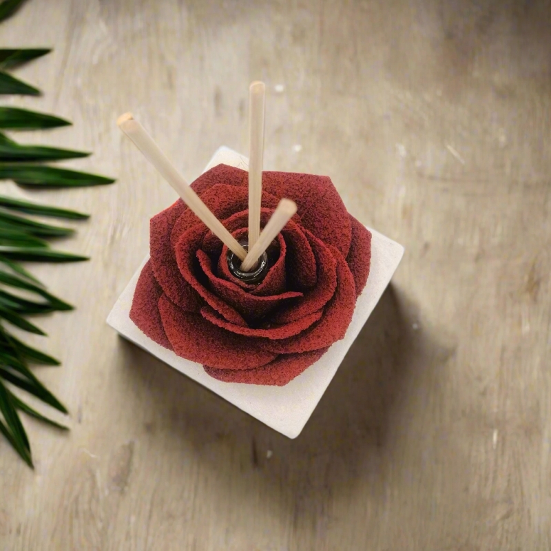 Diffusore con rosa ROSSA - Fabris Solutions - Idee Regalo - Bottega del Friuli