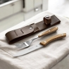Set col+forch. Mc/Oolivo C/Fod. pelle - Coltellerie Maserin snc - Coltellerie - Bottega del Friuli