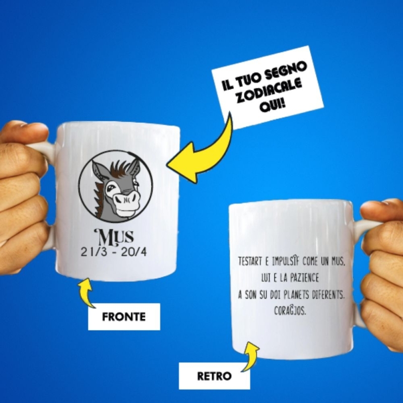 Tazza con segno zodiacale friulano - Friul Gadget - Gadget friulani - Bottega del Friuli