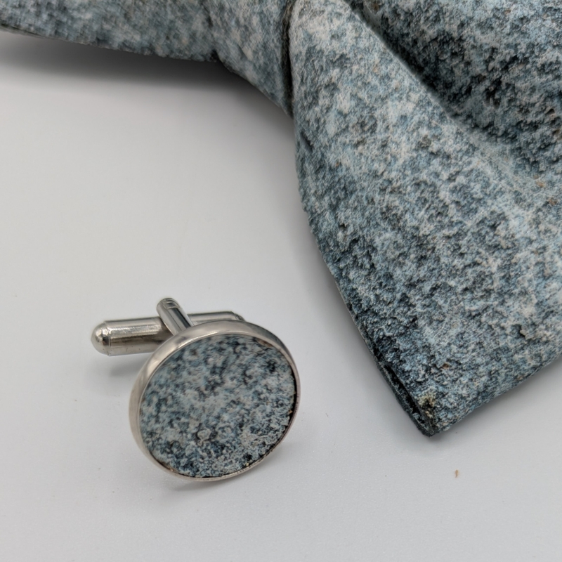Set papillon e gemelli - Azzurro metallico - Fabris Solutions - Idee Regalo - Bottega del Friuli