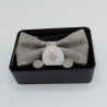 Set papillon e gemelli  - Grigio Metallico - Fabris Solutions - Idee Regalo - Bottega del Friuli
