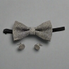 Set papillon e gemelli  - Grigio Metallico - Fabris Solutions - Idee Regalo - Bottega del Friuli