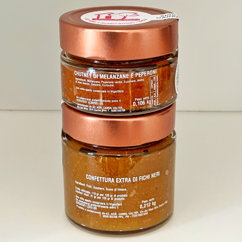 Confettura Extra di FIchi neri e Chutney di melanzane e peperoni - L'Acero Rosso - Dispensa - Bottega del Friuli