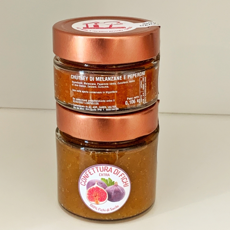 Confettura Extra di FIchi neri e Chutney di melanzane e peperoni - L'Acero Rosso - Dispensa - Bottega del Friuli