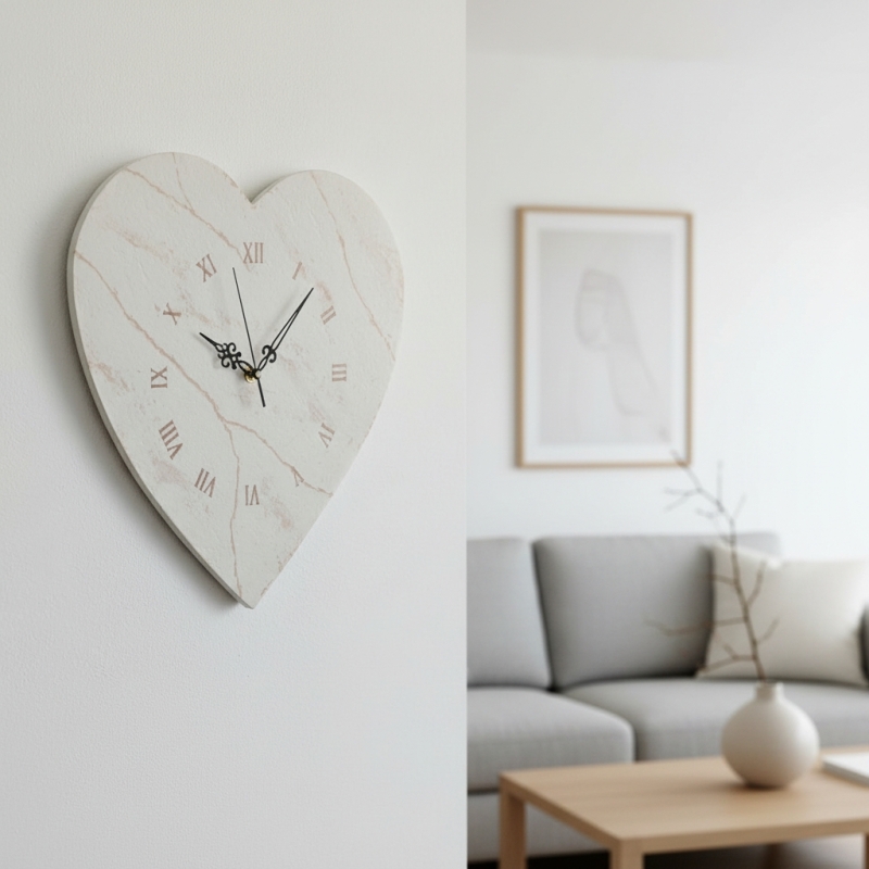 Orologio da parete Cuore di Marmo - Fabris Solutions - Idee Regalo - Bottega del Friuli