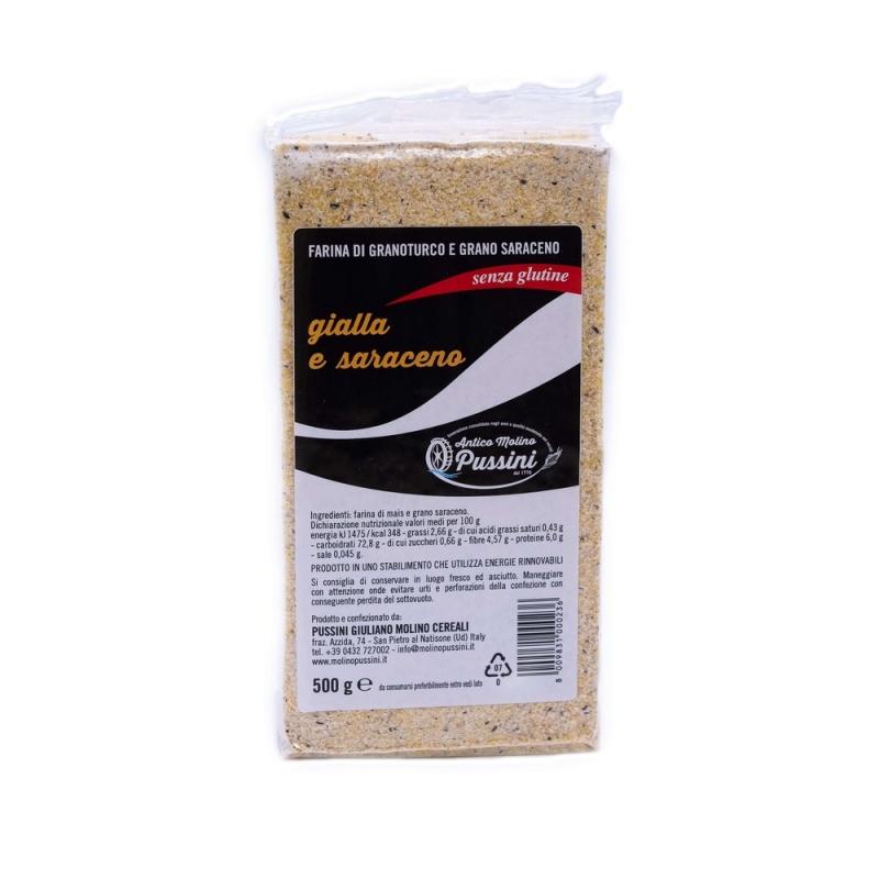 Farina Gialla e Saraceno - 1 kg - Molino Pussini - Farine e Cerali - Bottega del Friuli